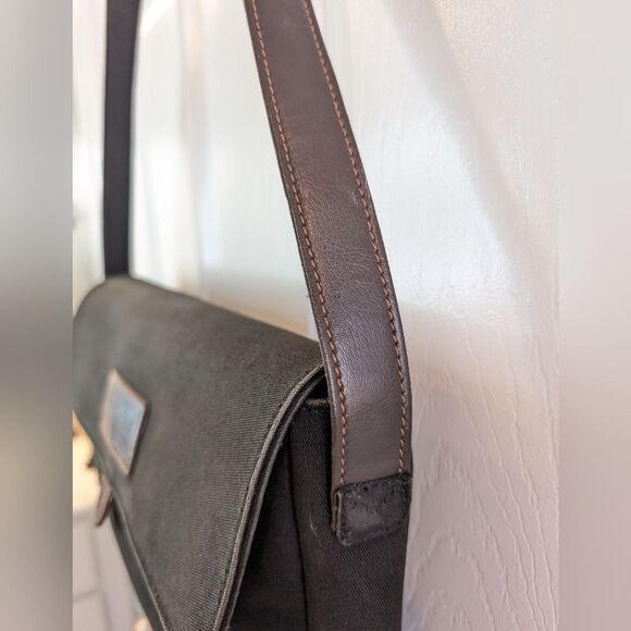 Lauren Ralph Lauren Canvas Shoulder Bag Black - Picture 6 of 14